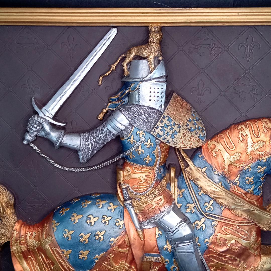 エドワード３世 レリーフ壁掛け彫刻 チョークウェア マーカス・デザイン社アーマー