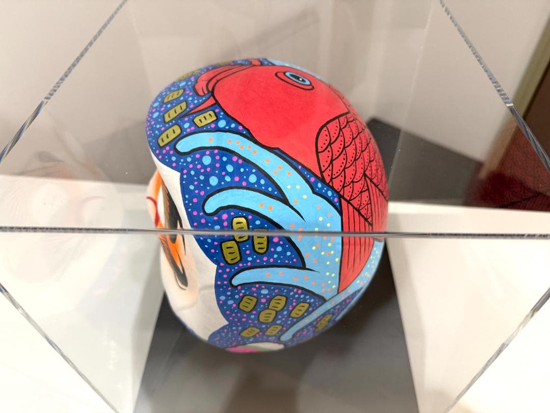 【Z李】新宿租界 極開運達磨 鯉＆アクリルオーダー達磨箱(ネームプレート付)