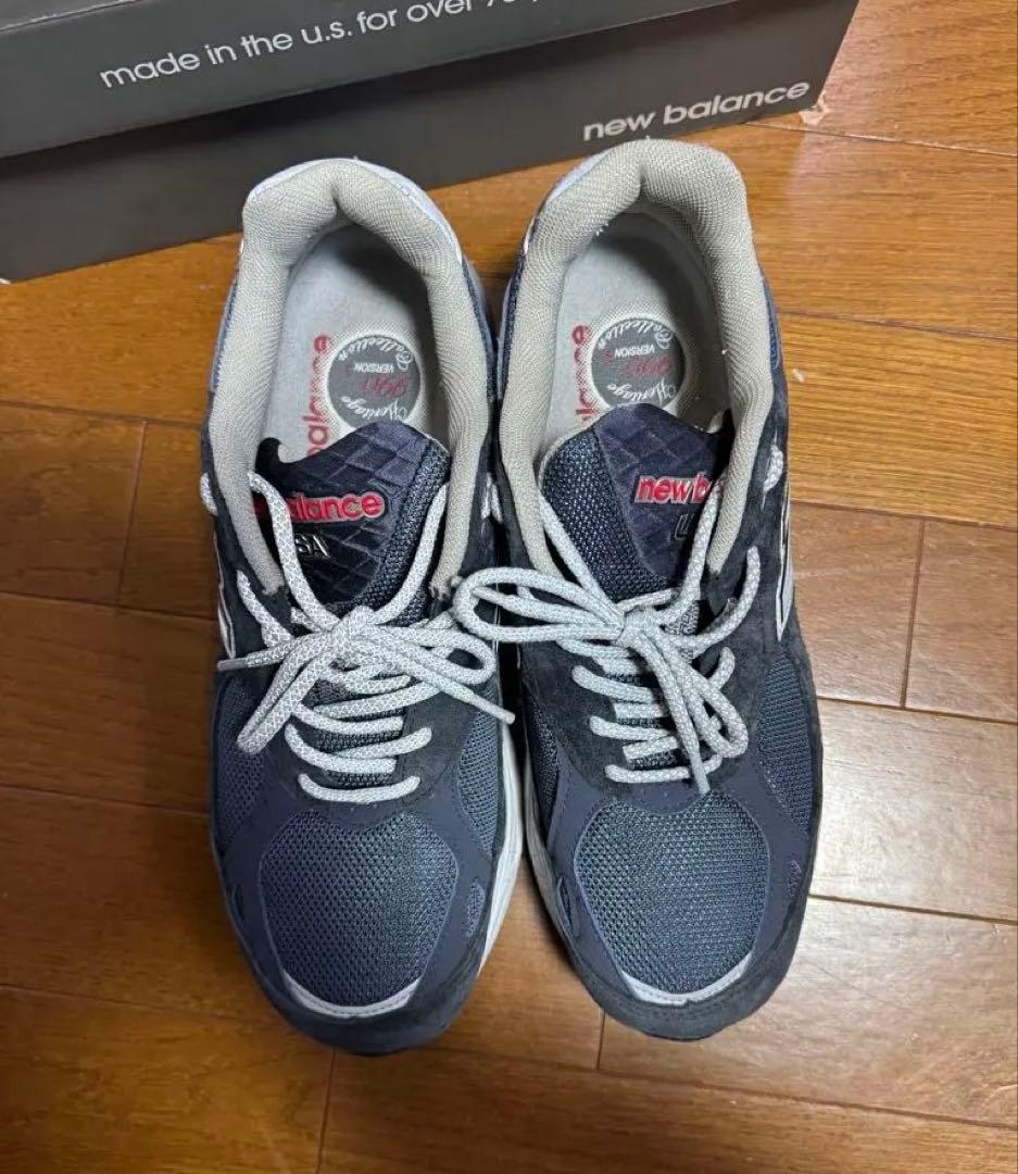 New Balance M990NB3 990v3 ネイビー スニーカー27.5