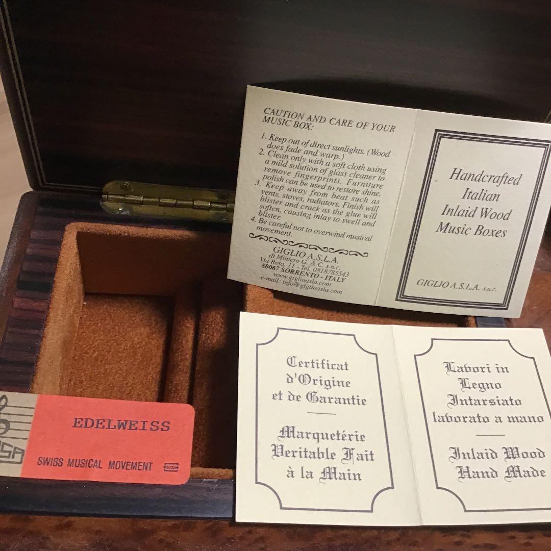 イタリア製宝石小物入れオルゴール2種類