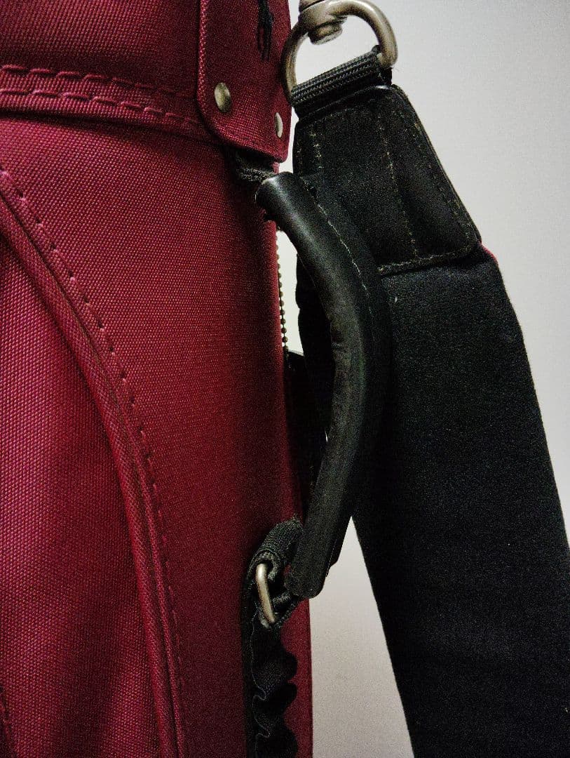 ポロ　ラルフローレン　キャディバッグ　赤茶　5分割