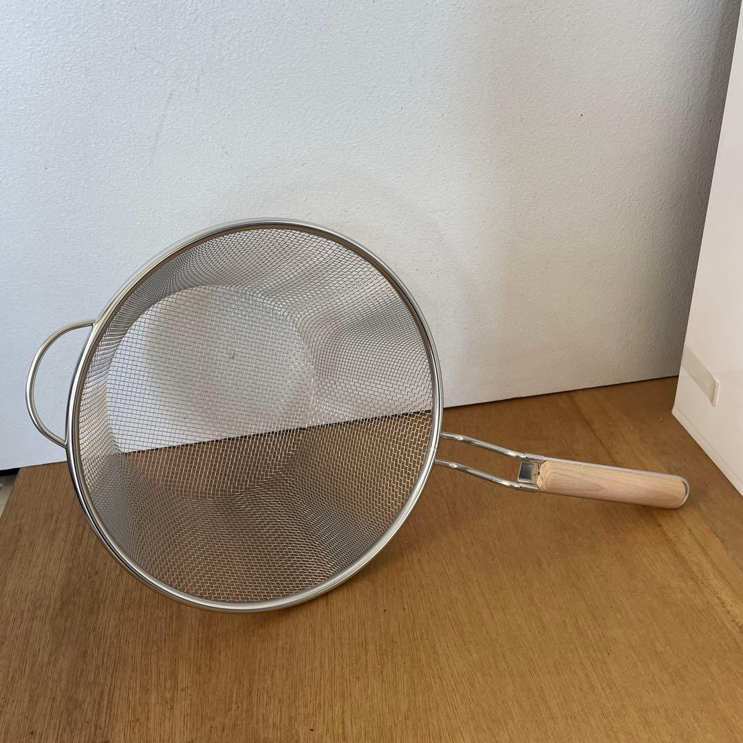 【新品/未使用】dancyu（ダンチュウ）木柄ザル付き 鍋セット 22㎝