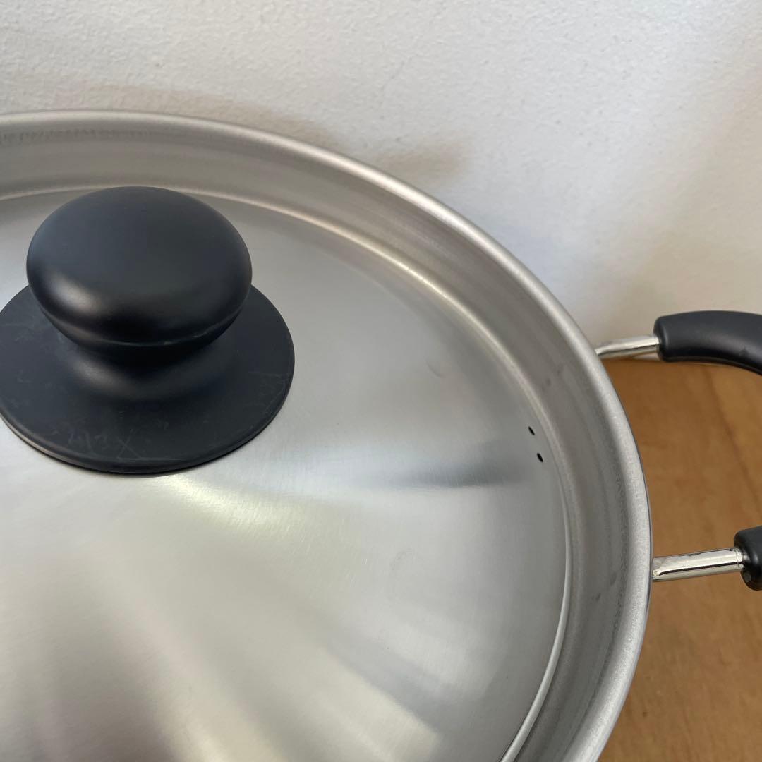 【新品/未使用】dancyu（ダンチュウ）木柄ザル付き 鍋セット 22㎝