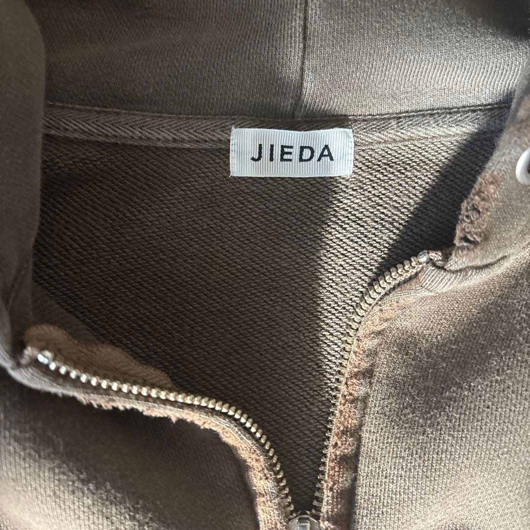 JIEDA ブラウン フルジップ パーカー