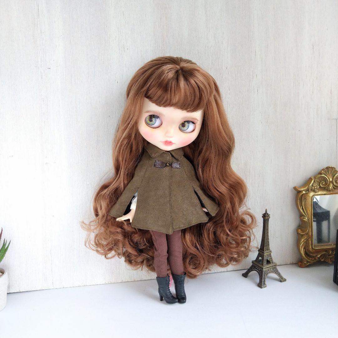 735.スチームパンク風・スウェードのポンチョ※ブライスアウトフィット※