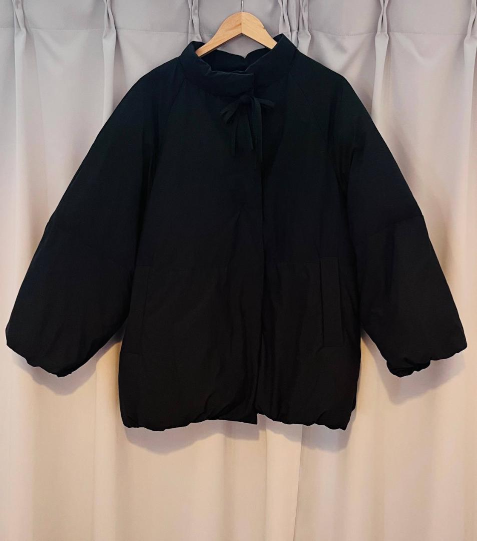 hinari 中綿リボンミドルコート FREE ブラック