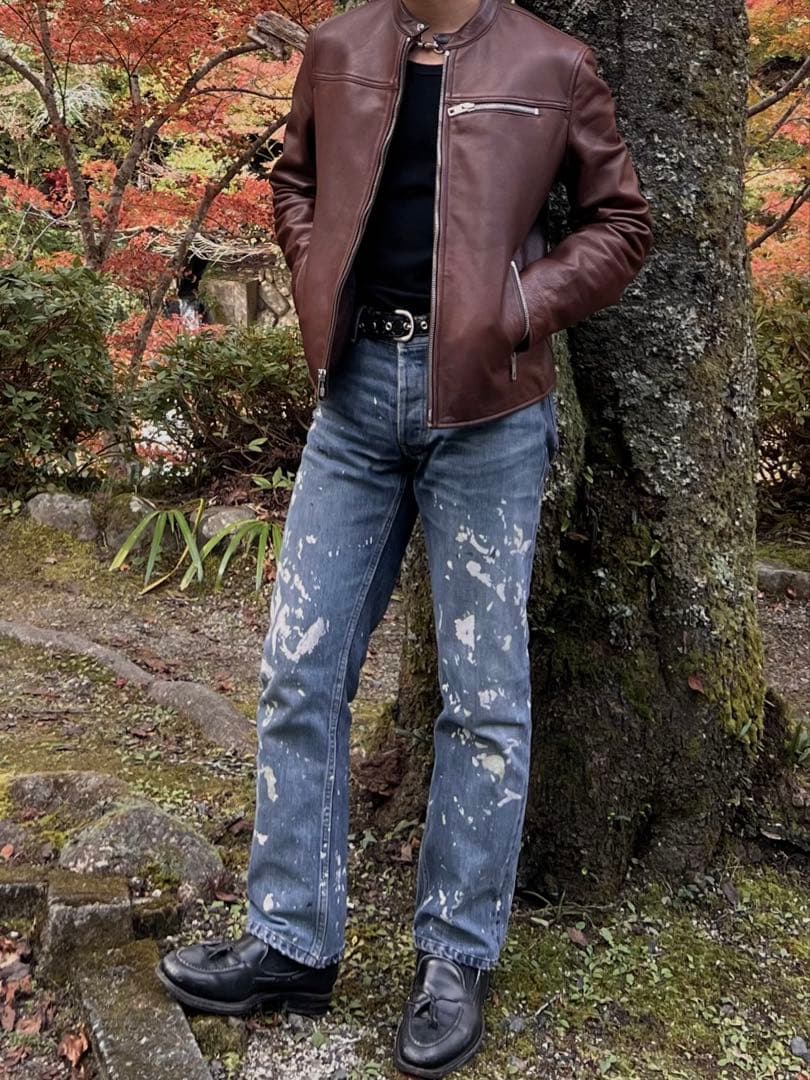 COACH シングルライダース ブラウン