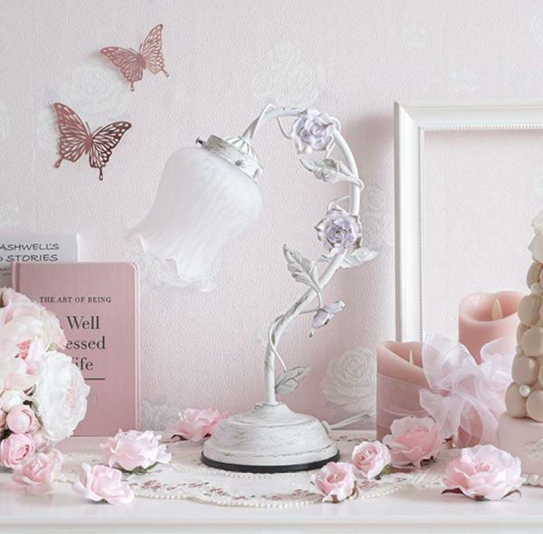 ♡スタンドライト♡お花 韓国風インテリア フラワー 姫系 女の子 ホワイト 白