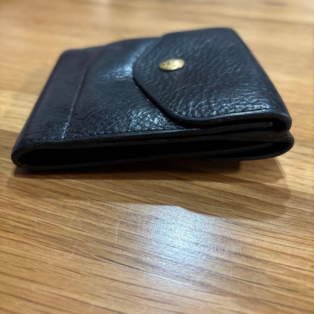 美品　イルビゾンテ　二つ折り財布　黒　ブラック　レザー