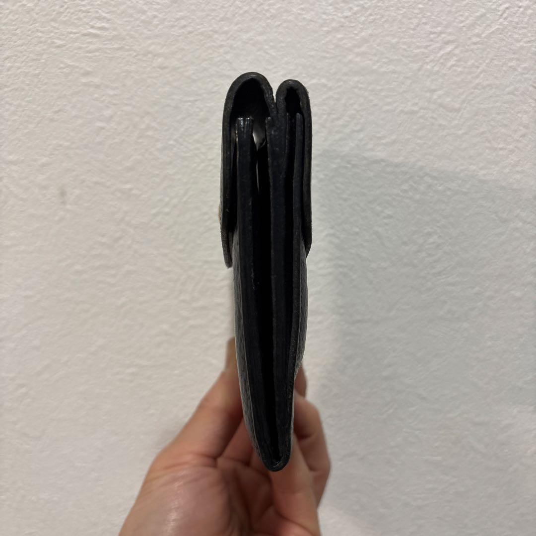 美品　イルビゾンテ　二つ折り財布　黒　ブラック　レザー