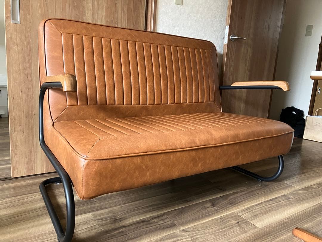 ブラウン 2人掛けソファ NOCE