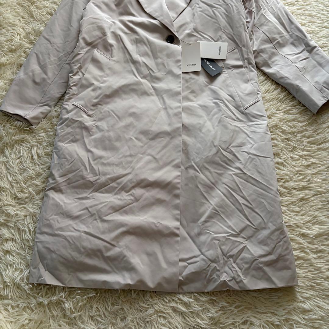 新品タグ付き ロートレアモン ステッチレスダウンコート ライトグレー Mサイズ