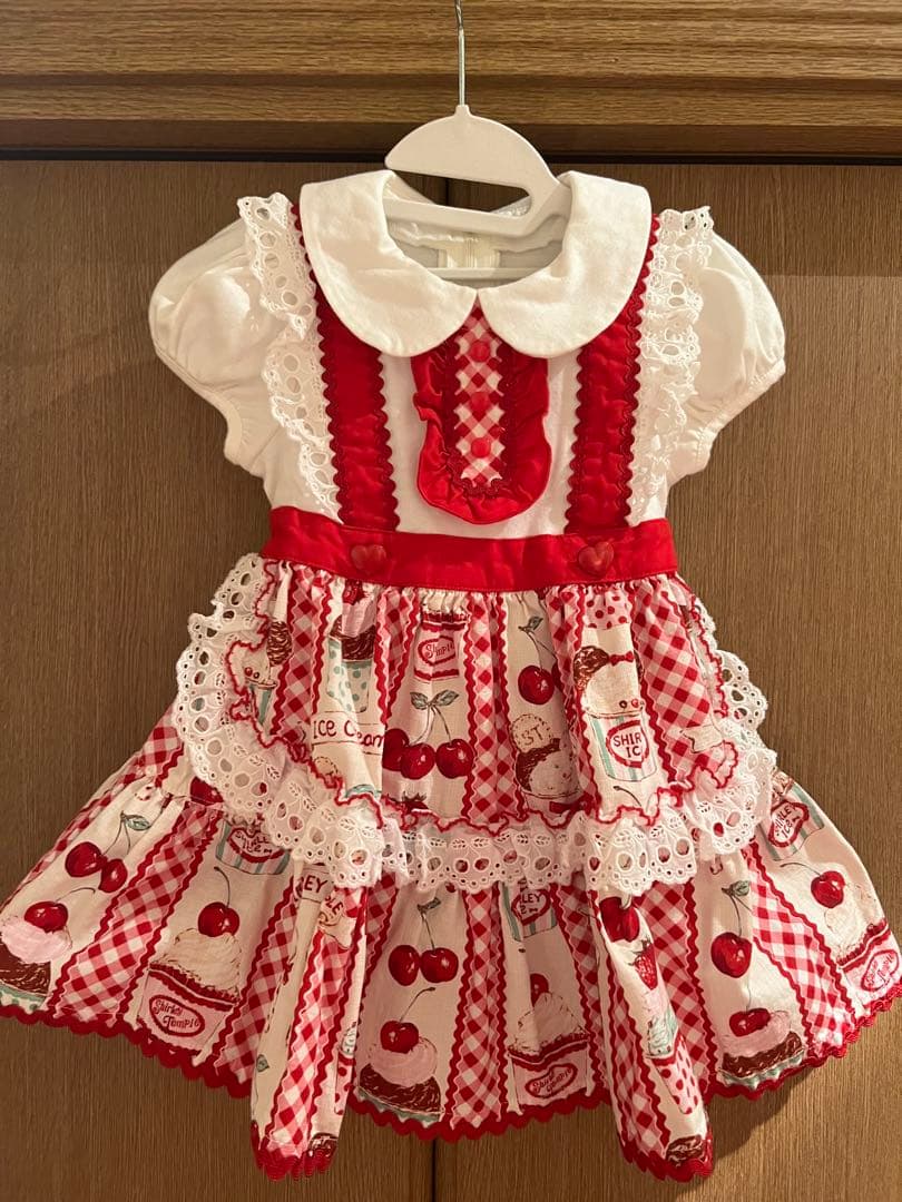 れ*み様 90 シャーリーテンプル　カップアイスプリントワンピース