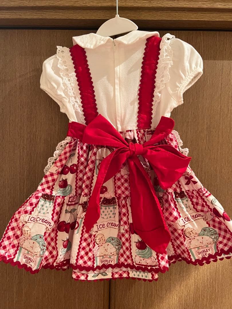 れ*み様 90 シャーリーテンプル　カップアイスプリントワンピース