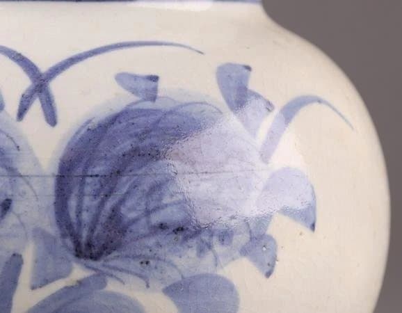 古美術 朝鮮古陶磁器 李朝 白磁 染付 水注 時代物 極上品 初だし品