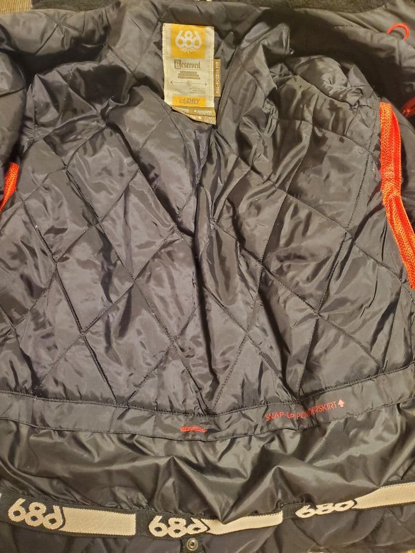 686　バートン　 上下 ３点セット　チェック　デニム柄　パーカー　スノーボード