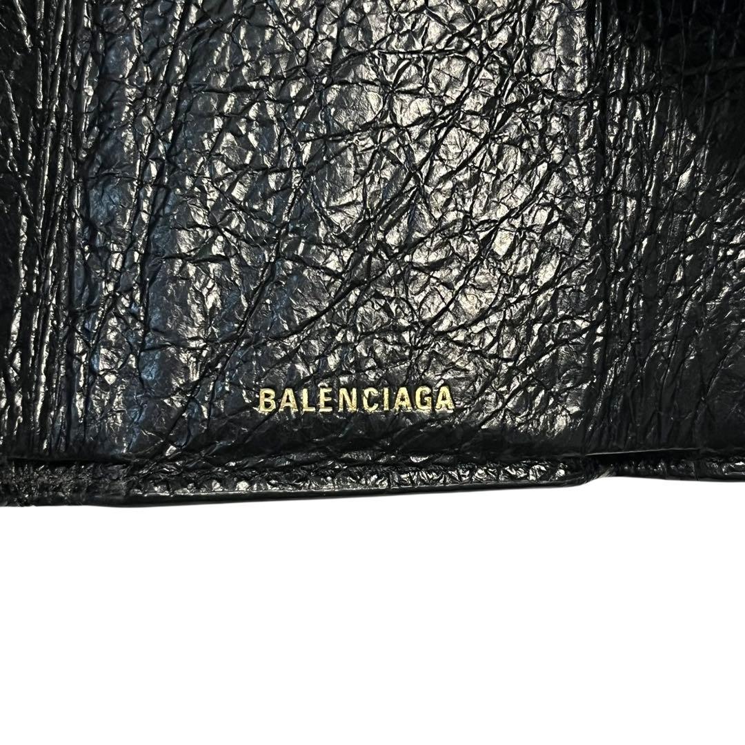 希少✨バレンシアガ ペーパーミニウォレット グラフィティ レザー ブラック