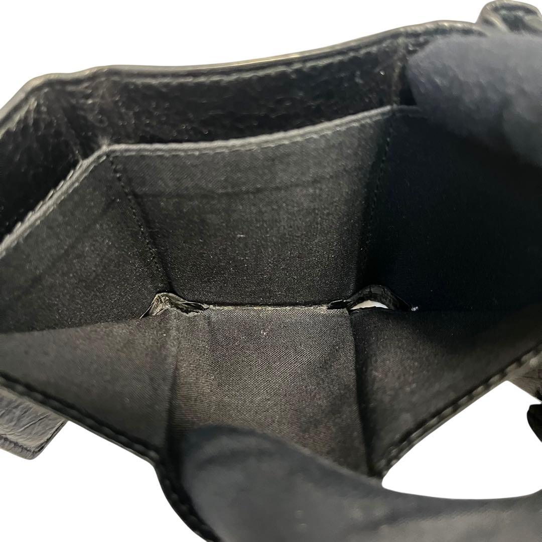 希少✨バレンシアガ ペーパーミニウォレット グラフィティ レザー ブラック