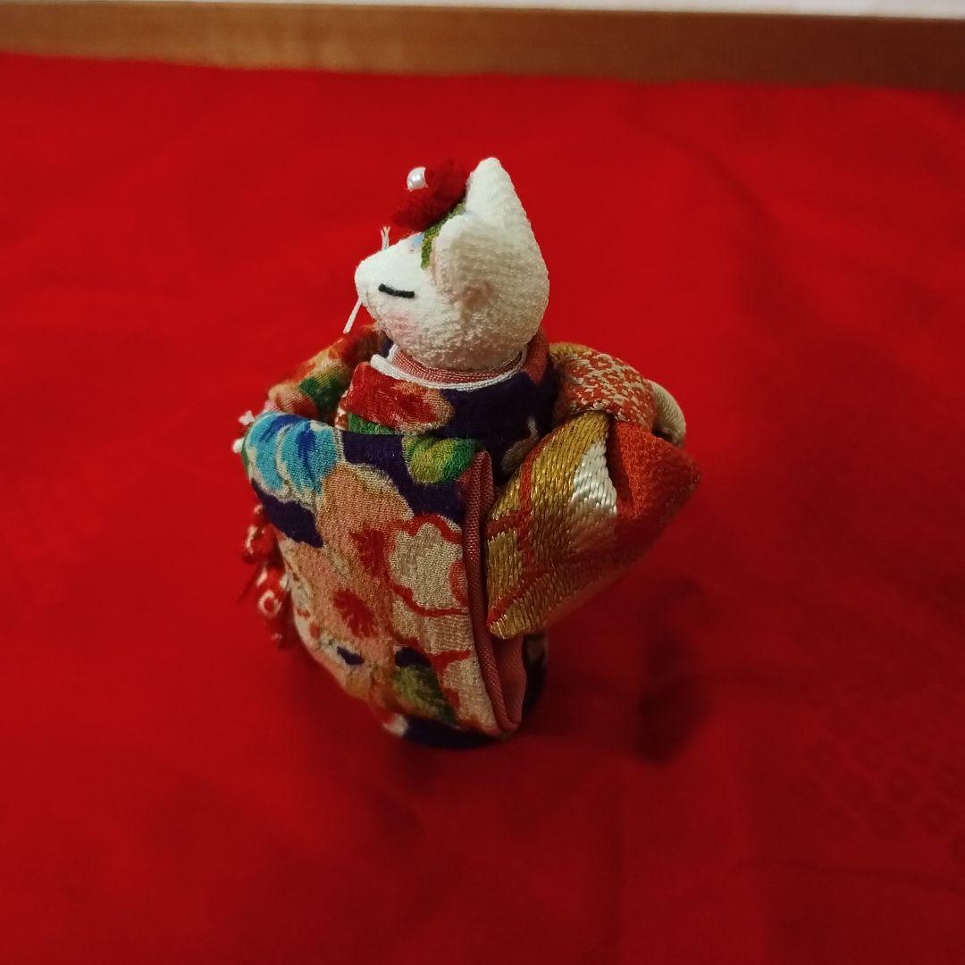 狐の嫁入り（6匹）縮緬細工・古布・ハンドメイド・置物