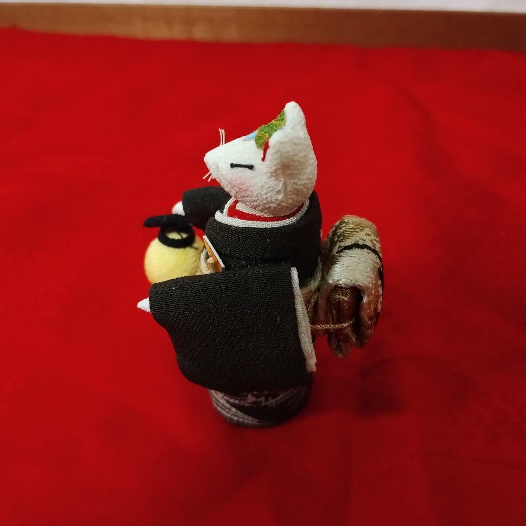 狐の嫁入り（6匹）縮緬細工・古布・ハンドメイド・置物