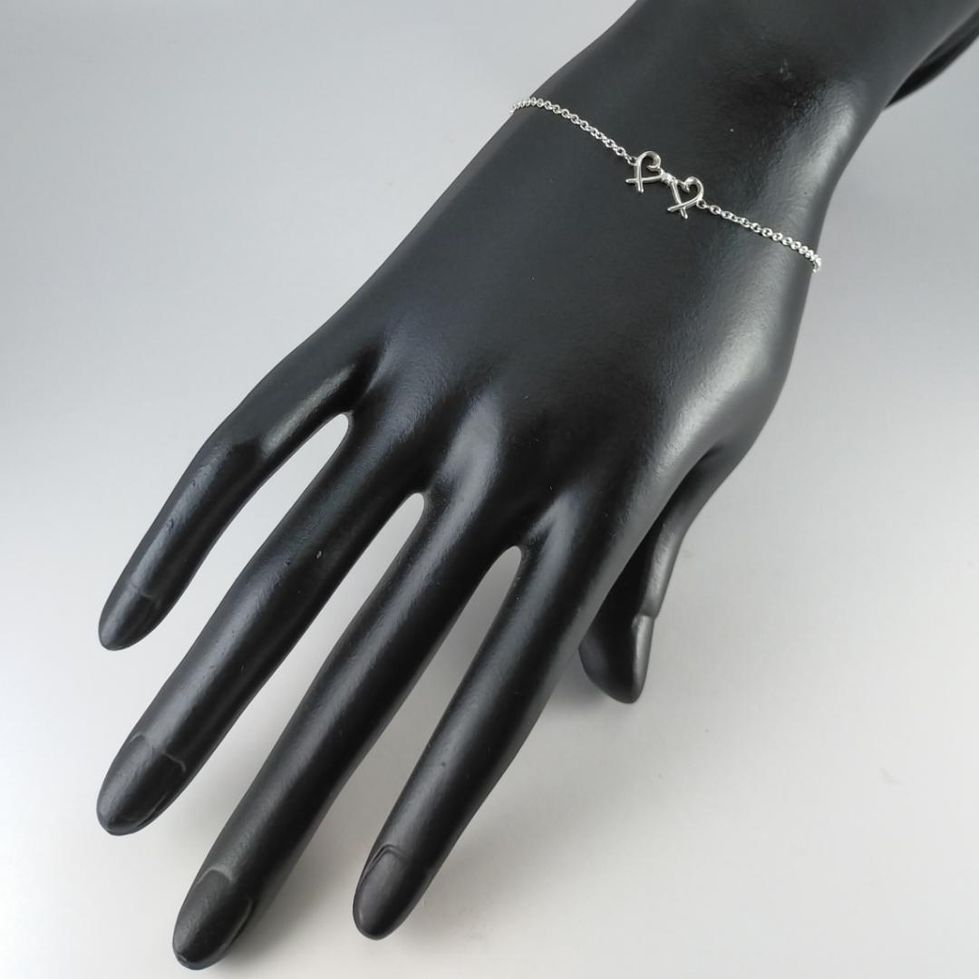 ●SALE【ティファニー】ダブル　ラビングハート　ダイヤ　ブレスレット　2462