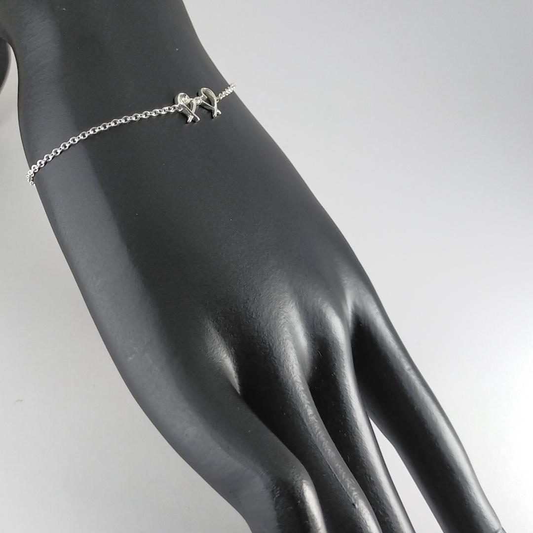 ●SALE【ティファニー】ダブル　ラビングハート　ダイヤ　ブレスレット　2462