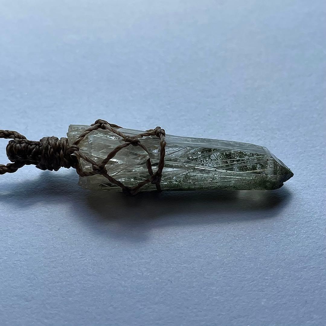 ヒマラヤ水晶 ガネッシュヒマール ルチルクォーツ ＊ マクラメペンダント 36