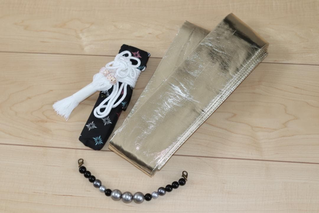 卒業袴小学生男の子　羽織　着物　袴　７点セット【黒柄袴】