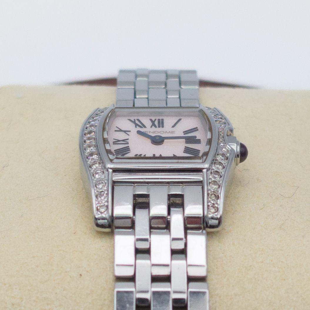 【美品/希少】ヴァンドーム青山 ダイヤ スクエア 腕時計 レディース クォーツ