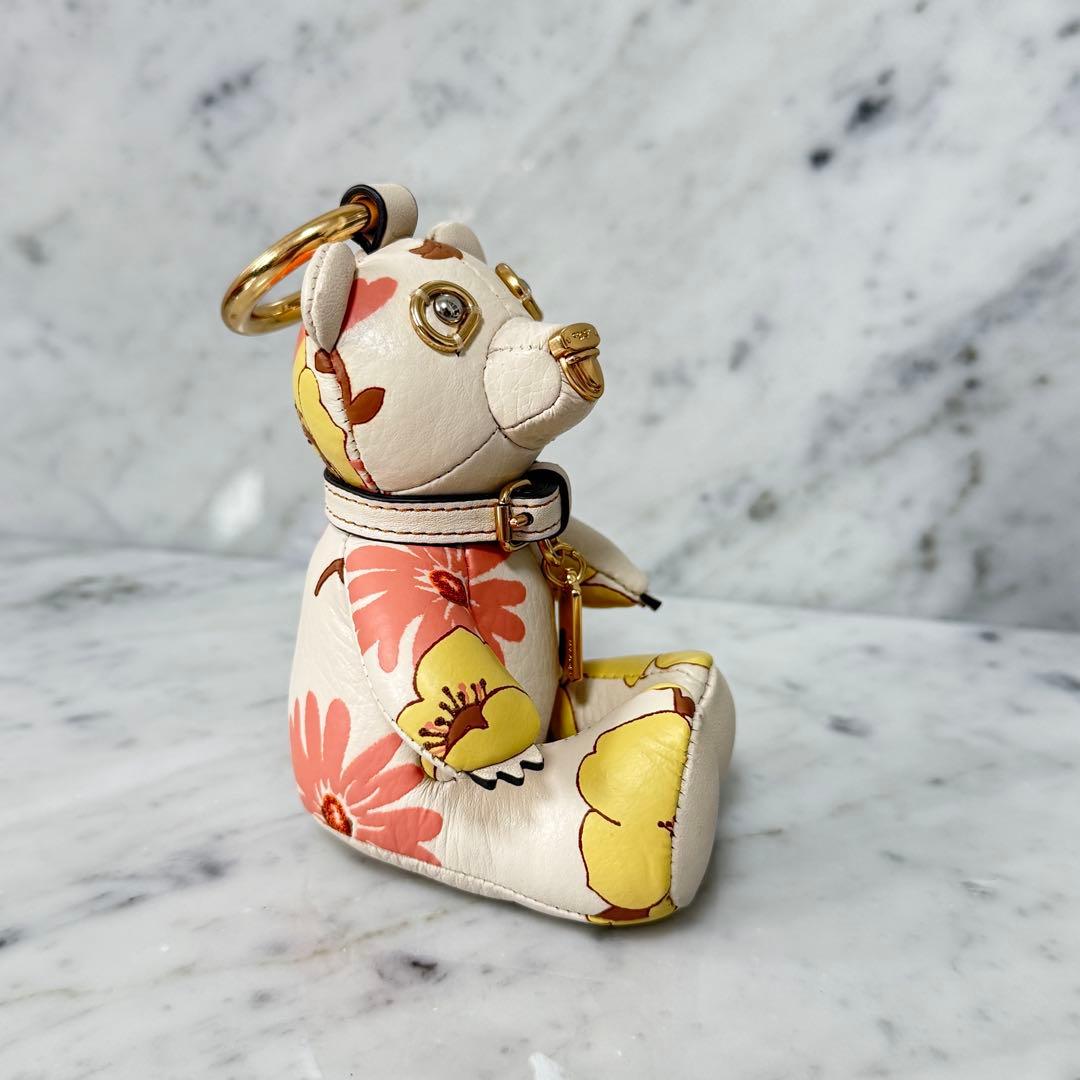 COACH コーチ キーホルダー くまチャーム ベアー レザー 本革 チャーム