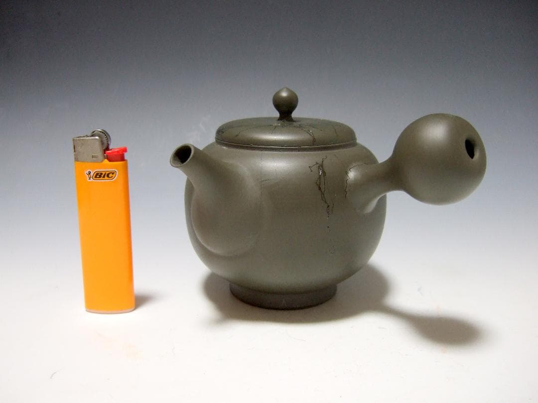 常滑焼 豊山 造 緑泥 藻掛 急須