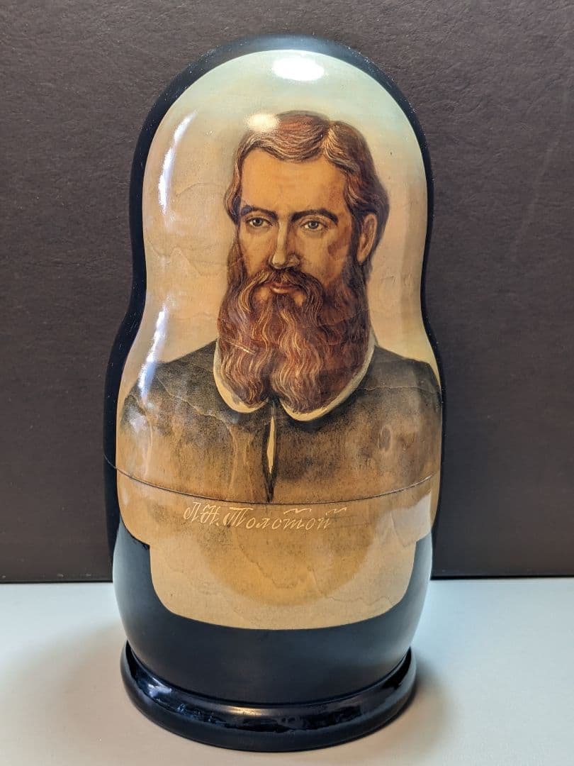 マトリョーシカ　人形　トルストイ　アンナ　カレーニナ　手描き　ロシア　1998