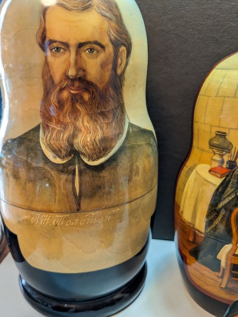 マトリョーシカ　人形　トルストイ　アンナ　カレーニナ　手描き　ロシア　1998