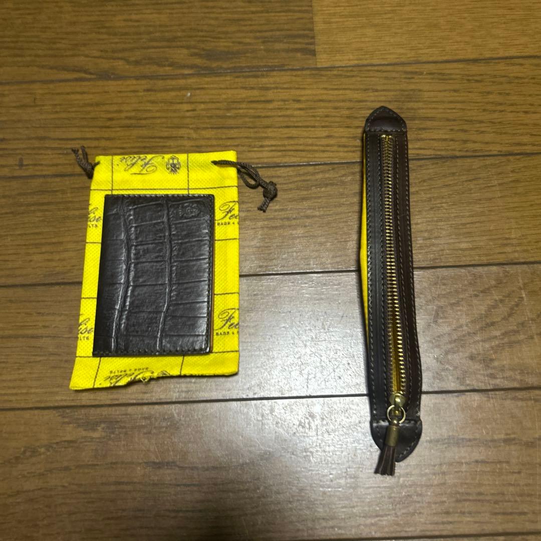 Felisi クロコ型押しトートバッグブラック おまけ付き