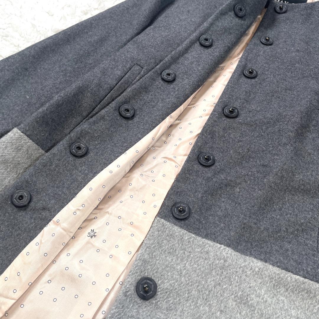 極美品✨ MAX&Co. マックスマーラ モヘヤ混 ノーカラーコート バイカラー