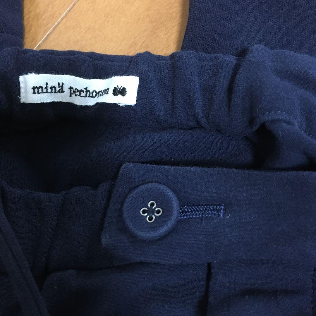 mina perhonen サロペット 濃紺