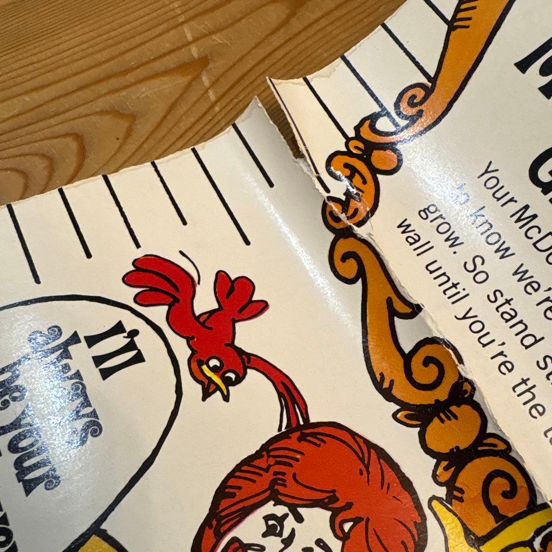 1971年　マクドナルドランド　キャラクター　身長計　ポスター　イービルグリマス