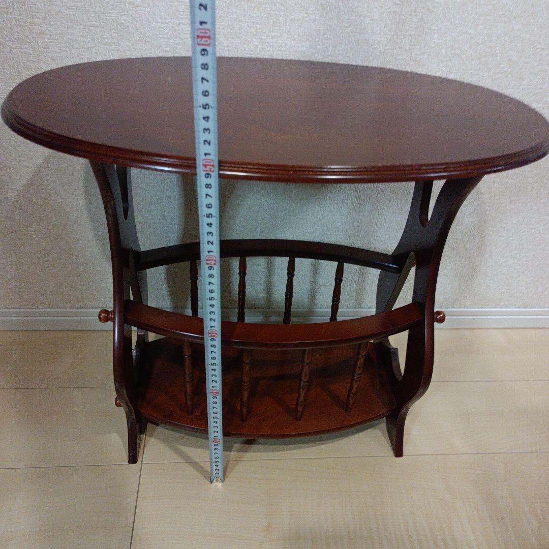 英国ビンテージ　レトロ楕円形サイドテーブル　アンティーク