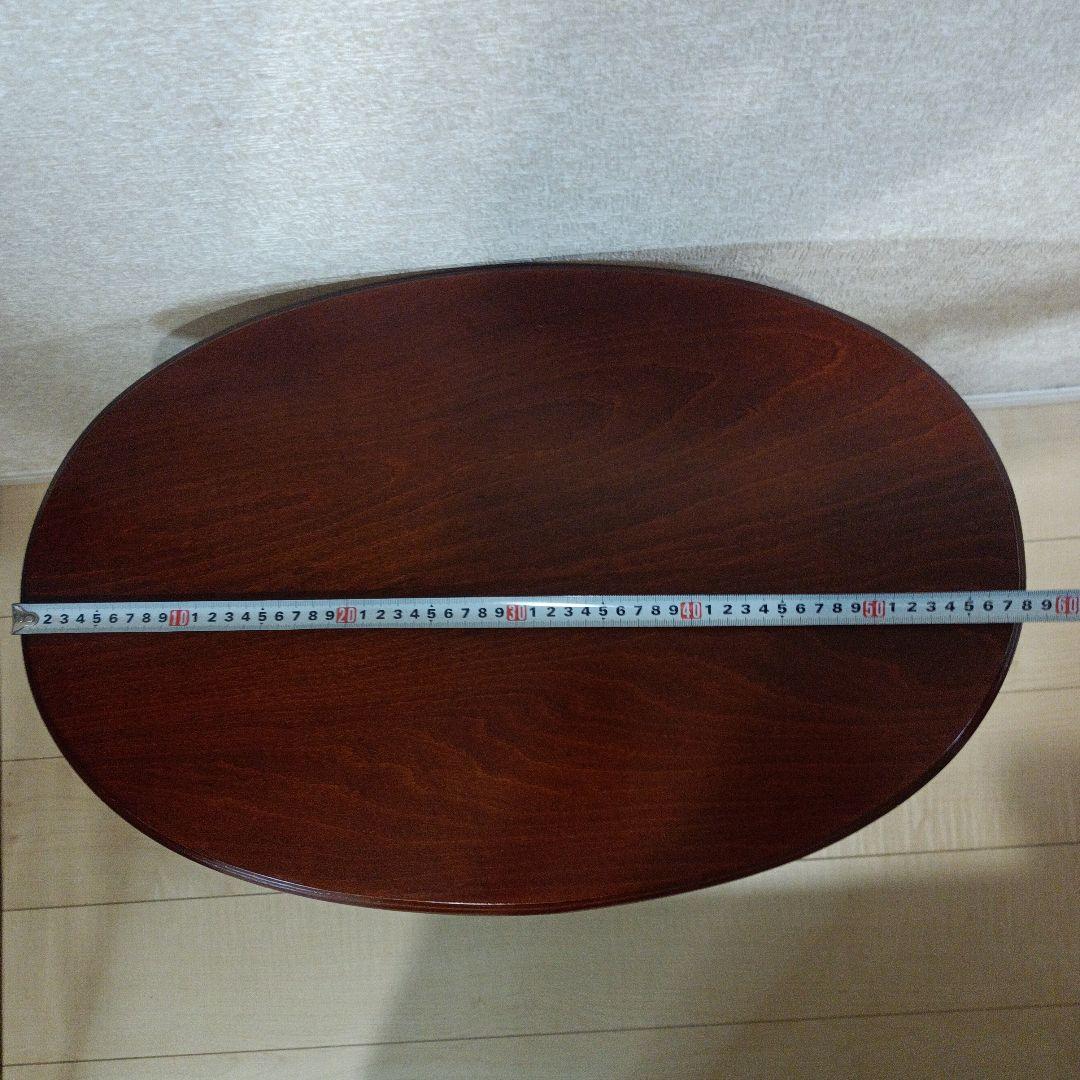 英国ビンテージ　レトロ楕円形サイドテーブル　アンティーク