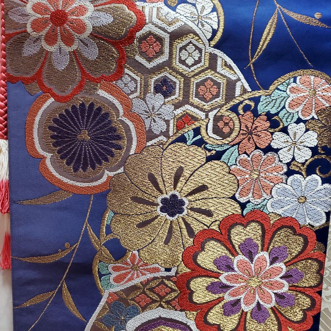 パンダ子様占用　振袖と長襦袢のみ(67)　　正絹　生成り色　鶴　松　梅　紅葉