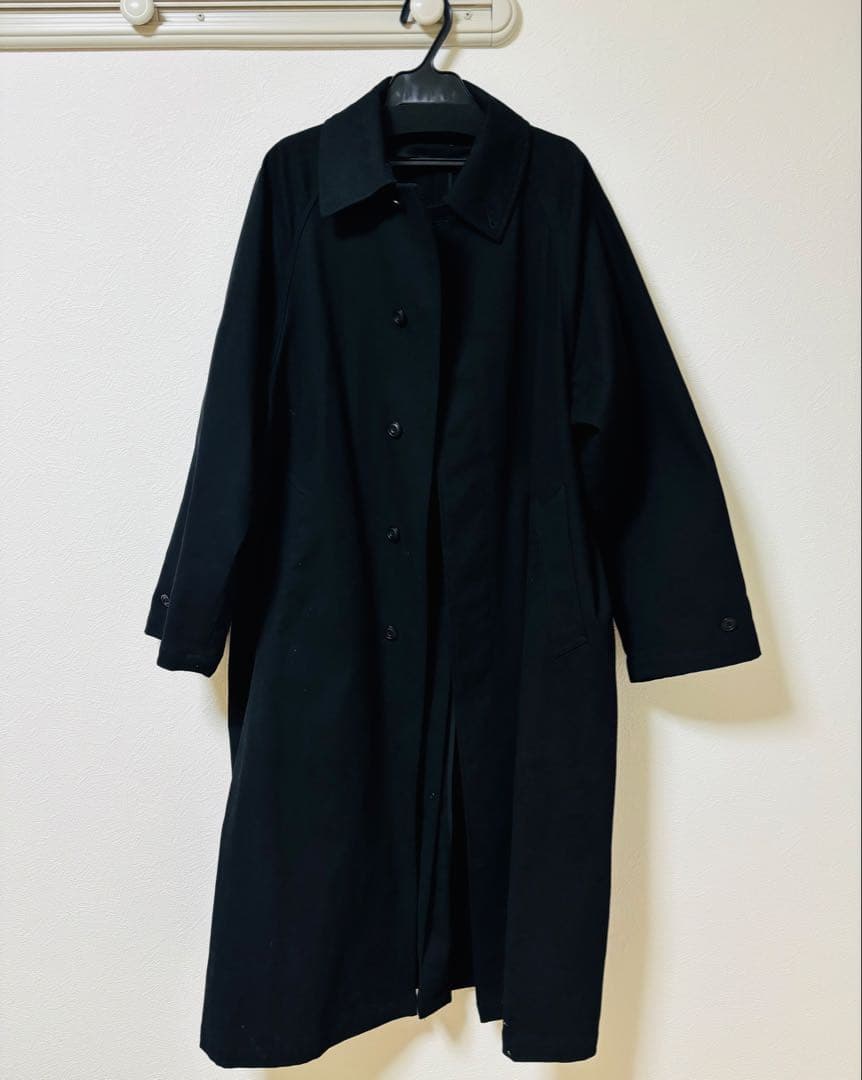 steven alan ブラック ステンカラーコート S