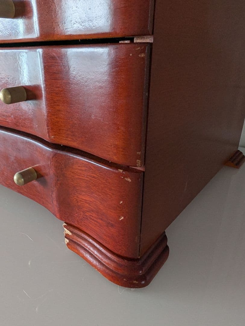 レトロ木製ジュエリーボックス 大容量 宝石箱 アンティーク調