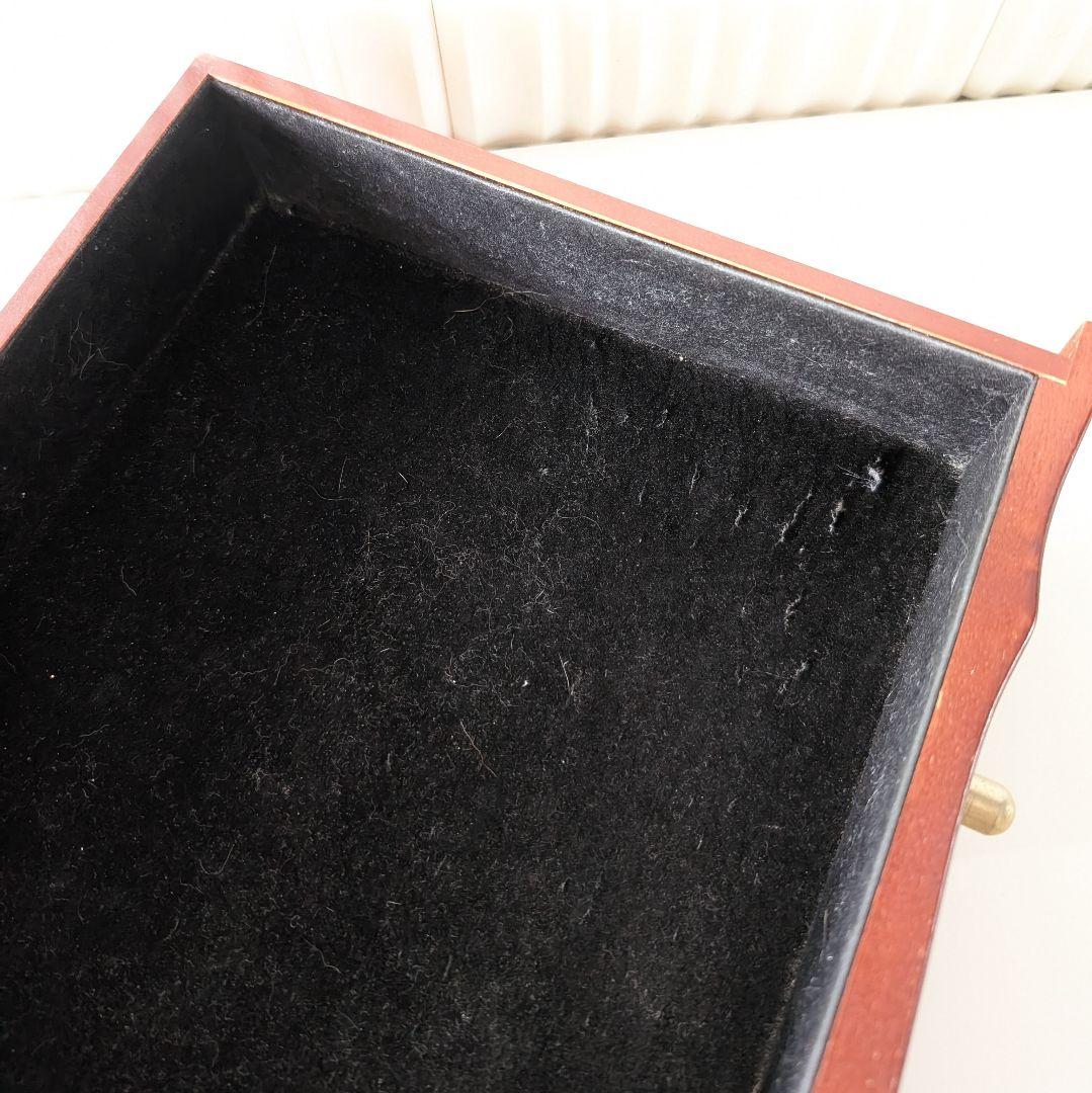 レトロ木製ジュエリーボックス 大容量 宝石箱 アンティーク調