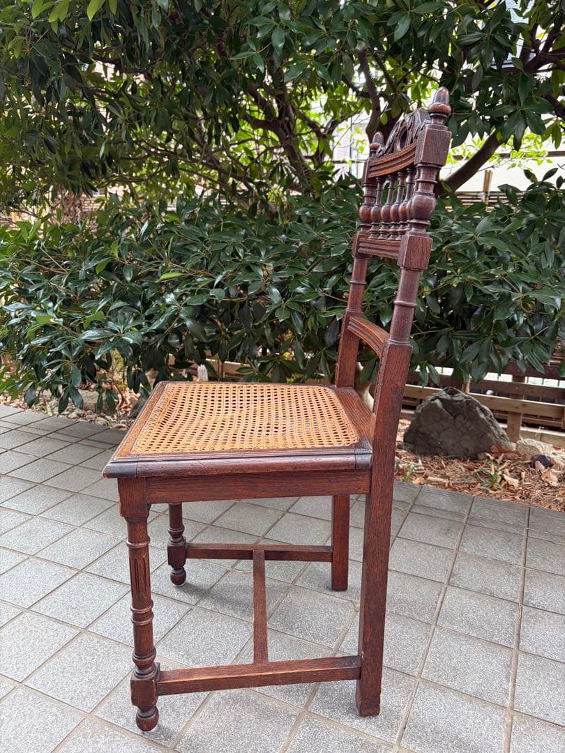 フランスアンティークチェア インテリア 木製椅子 ランタン編み 店舗什器 アンリ