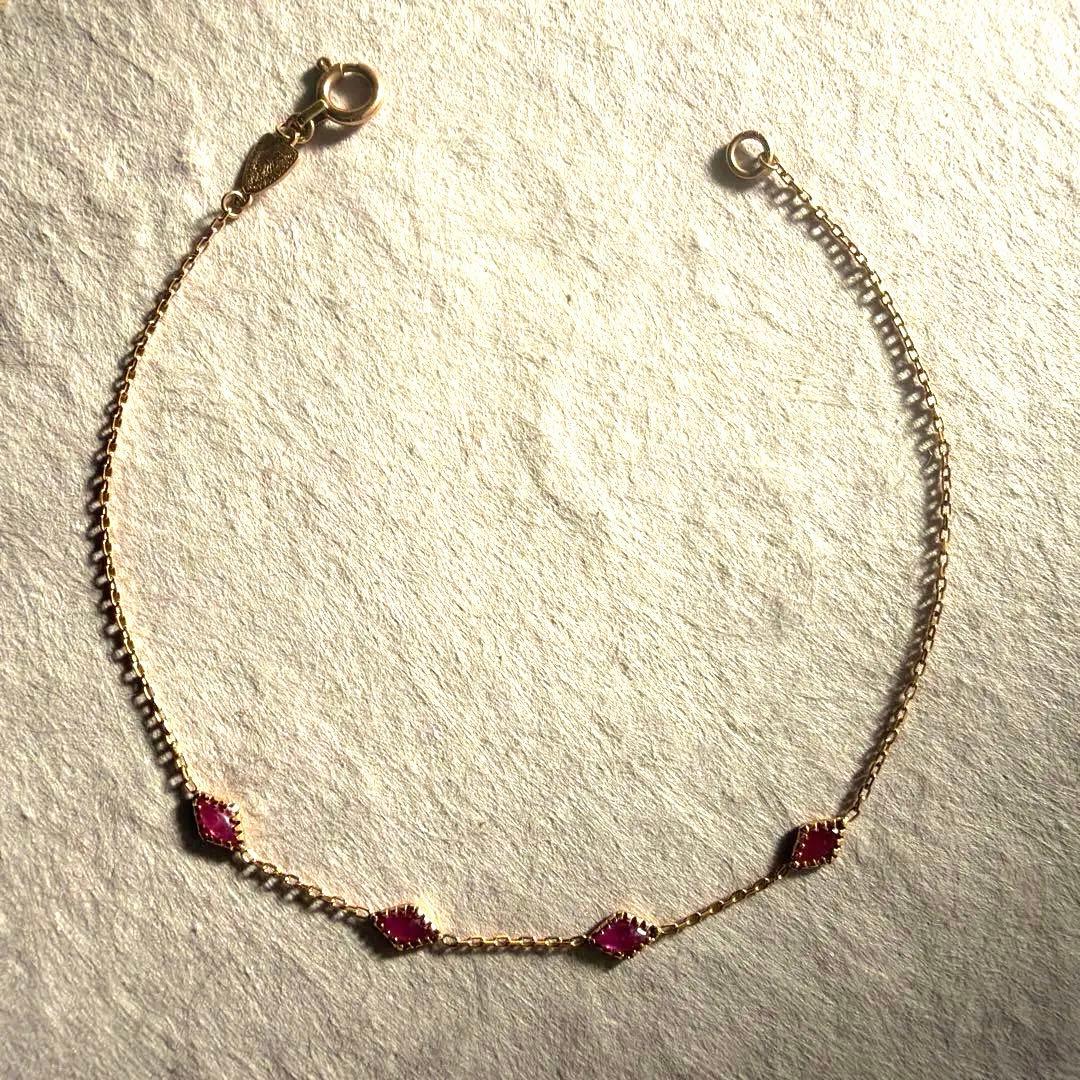 agete アガット　10Kルビー　ドリーミー　ブレスレット