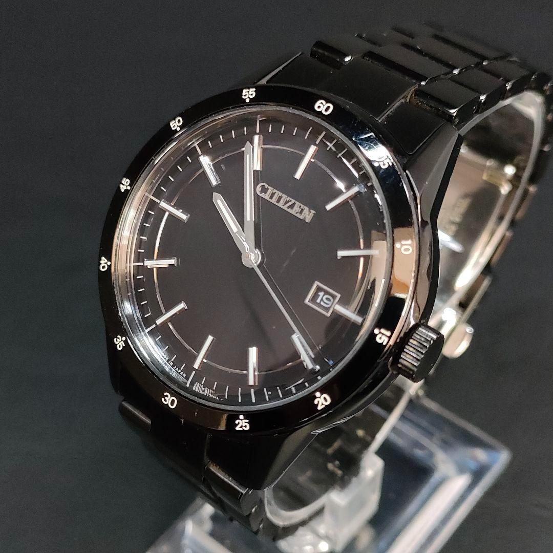 美品　CITIZEN　シチズン　J810　ブラック　ホワイト　ソーラー　腕時計