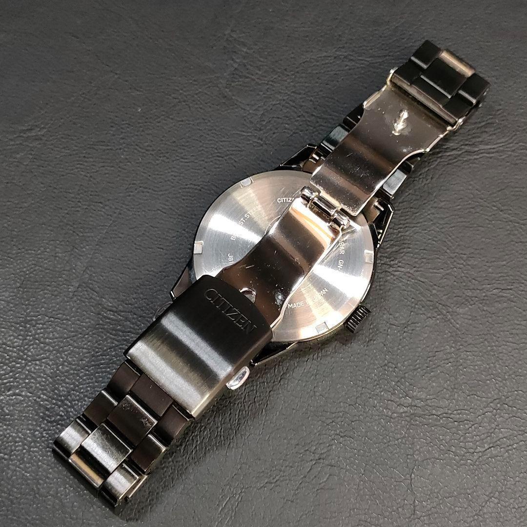 美品　CITIZEN　シチズン　J810　ブラック　ホワイト　ソーラー　腕時計