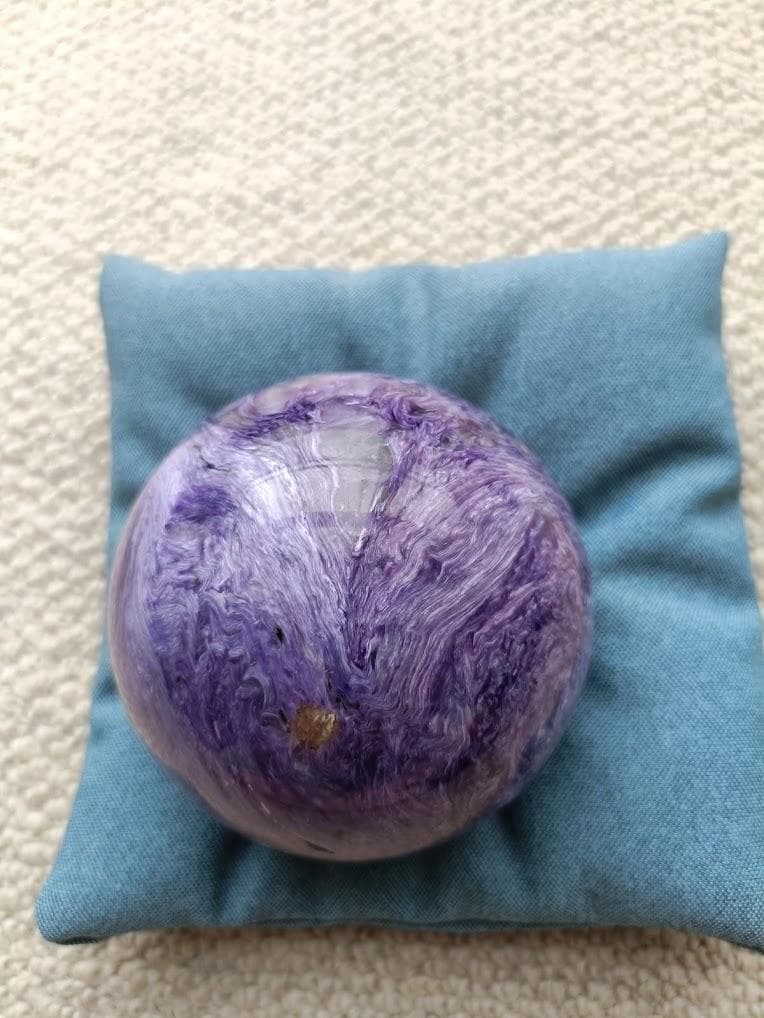 チャロアイト 丸玉 80mm 大玉 天然石 希少 専用台座付き