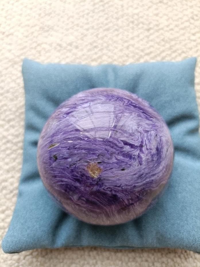 チャロアイト 丸玉 80mm 大玉 天然石 希少 専用台座付き