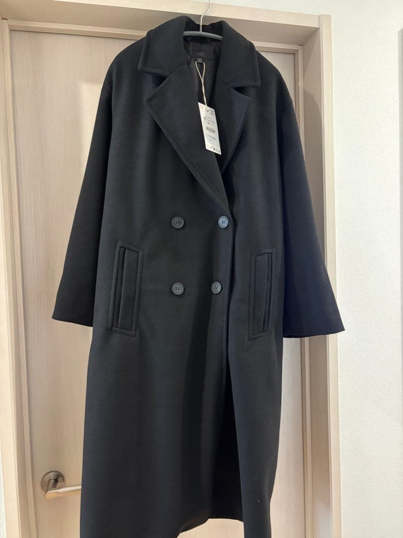 ZARA ソフトオーバーサイズコート　ブラックM